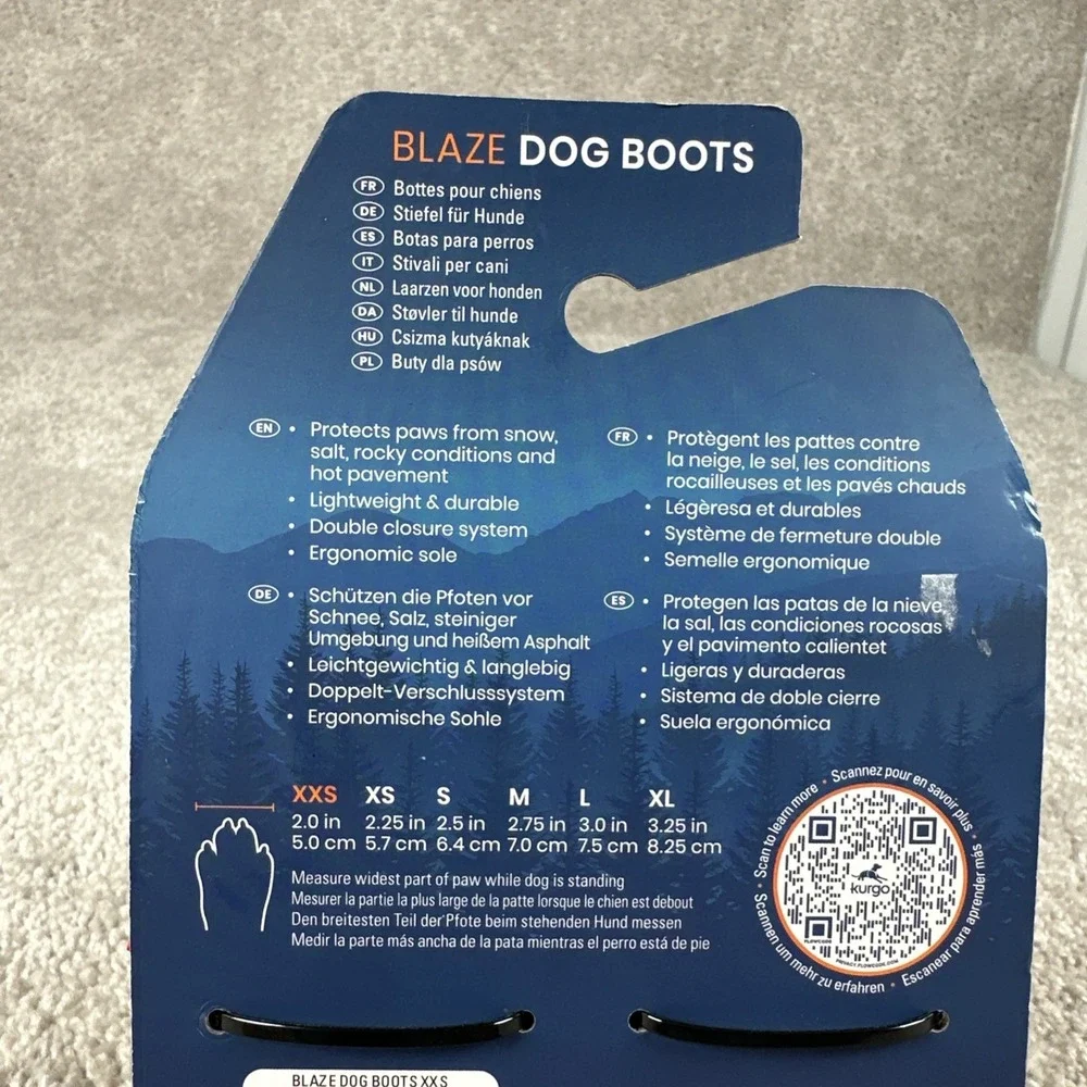 Kurgo Blaze Size‎ XXS Set of Dog Boots Black Red Reflective Outdoor